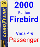 Passenger Wiper Blade for 2000 Pontiac Firebird - Premium