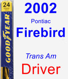Driver Wiper Blade for 2002 Pontiac Firebird - Premium
