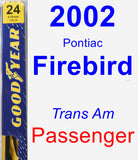Passenger Wiper Blade for 2002 Pontiac Firebird - Premium