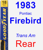 Rear Wiper Blade for 1983 Pontiac Firebird - Premium