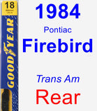 Rear Wiper Blade for 1984 Pontiac Firebird - Premium