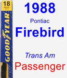 Passenger Wiper Blade for 1988 Pontiac Firebird - Premium