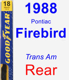 Rear Wiper Blade for 1988 Pontiac Firebird - Premium