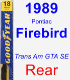 Rear Wiper Blade for 1989 Pontiac Firebird - Premium