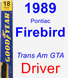 Driver Wiper Blade for 1989 Pontiac Firebird - Premium