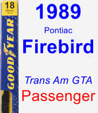 Passenger Wiper Blade for 1989 Pontiac Firebird - Premium