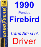 Driver Wiper Blade for 1990 Pontiac Firebird - Premium