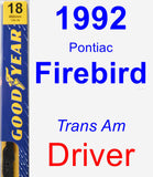 Driver Wiper Blade for 1992 Pontiac Firebird - Premium