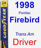 Driver Wiper Blade for 1998 Pontiac Firebird - Premium