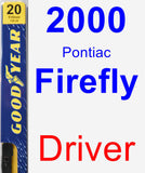 Driver Wiper Blade for 2000 Pontiac Firefly - Premium