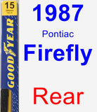 Rear Wiper Blade for 1987 Pontiac Firefly - Premium