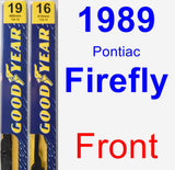 Front Wiper Blade Pack for 1989 Pontiac Firefly - Premium