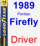 Driver Wiper Blade for 1989 Pontiac Firefly - Premium