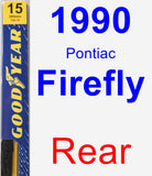 Rear Wiper Blade for 1990 Pontiac Firefly - Premium