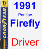 Driver Wiper Blade for 1991 Pontiac Firefly - Premium