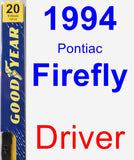 Driver Wiper Blade for 1994 Pontiac Firefly - Premium