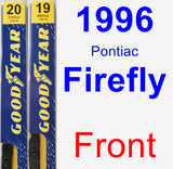 Front Wiper Blade Pack for 1996 Pontiac Firefly - Premium