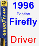 Driver Wiper Blade for 1996 Pontiac Firefly - Premium