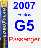 Passenger Wiper Blade for 2007 Pontiac G5 - Premium