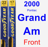 Front Wiper Blade Pack for 2000 Pontiac Grand Am - Premium