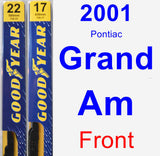 Front Wiper Blade Pack for 2001 Pontiac Grand Am - Premium