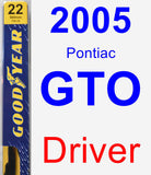 Driver Wiper Blade for 2005 Pontiac GTO - Premium