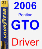 Driver Wiper Blade for 2006 Pontiac GTO - Premium