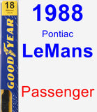 Passenger Wiper Blade for 1988 Pontiac LeMans - Premium