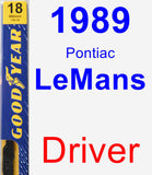 Driver Wiper Blade for 1989 Pontiac LeMans - Premium