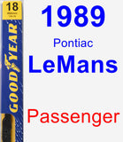 Passenger Wiper Blade for 1989 Pontiac LeMans - Premium