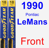 Front Wiper Blade Pack for 1990 Pontiac LeMans - Premium