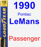 Passenger Wiper Blade for 1990 Pontiac LeMans - Premium