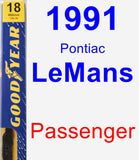 Passenger Wiper Blade for 1991 Pontiac LeMans - Premium