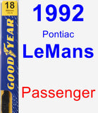 Passenger Wiper Blade for 1992 Pontiac LeMans - Premium