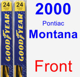 Front Wiper Blade Pack for 2000 Pontiac Montana - Premium