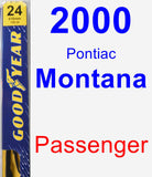 Passenger Wiper Blade for 2000 Pontiac Montana - Premium