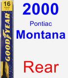 Rear Wiper Blade for 2000 Pontiac Montana - Premium