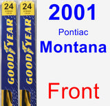 Front Wiper Blade Pack for 2001 Pontiac Montana - Premium