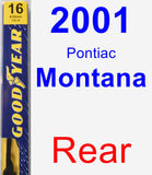 Rear Wiper Blade for 2001 Pontiac Montana - Premium