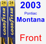 Front Wiper Blade Pack for 2003 Pontiac Montana - Premium