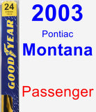Passenger Wiper Blade for 2003 Pontiac Montana - Premium
