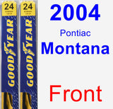Front Wiper Blade Pack for 2004 Pontiac Montana - Premium