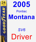 Driver Wiper Blade for 2005 Pontiac Montana - Premium