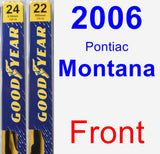 Front Wiper Blade Pack for 2006 Pontiac Montana - Premium