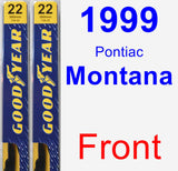 Front Wiper Blade Pack for 1999 Pontiac Montana - Premium