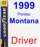 Driver Wiper Blade for 1999 Pontiac Montana - Premium