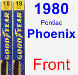 Front Wiper Blade Pack for 1980 Pontiac Phoenix - Premium