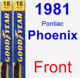 Front Wiper Blade Pack for 1981 Pontiac Phoenix - Premium