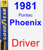 Driver Wiper Blade for 1981 Pontiac Phoenix - Premium