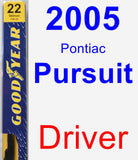 Driver Wiper Blade for 2005 Pontiac Pursuit - Premium